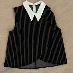 Black and White Stripped Vest